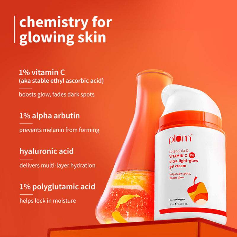 1% Vitamin C Ultra-Light-Glow Boosting Gel Cream with Alpha Arbutin