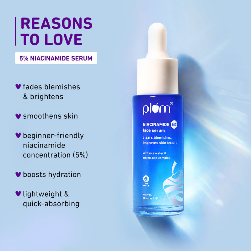 Plum Brightening Duos Combo | 5% Niacinamide Serum + 3% Niacinamide Toner