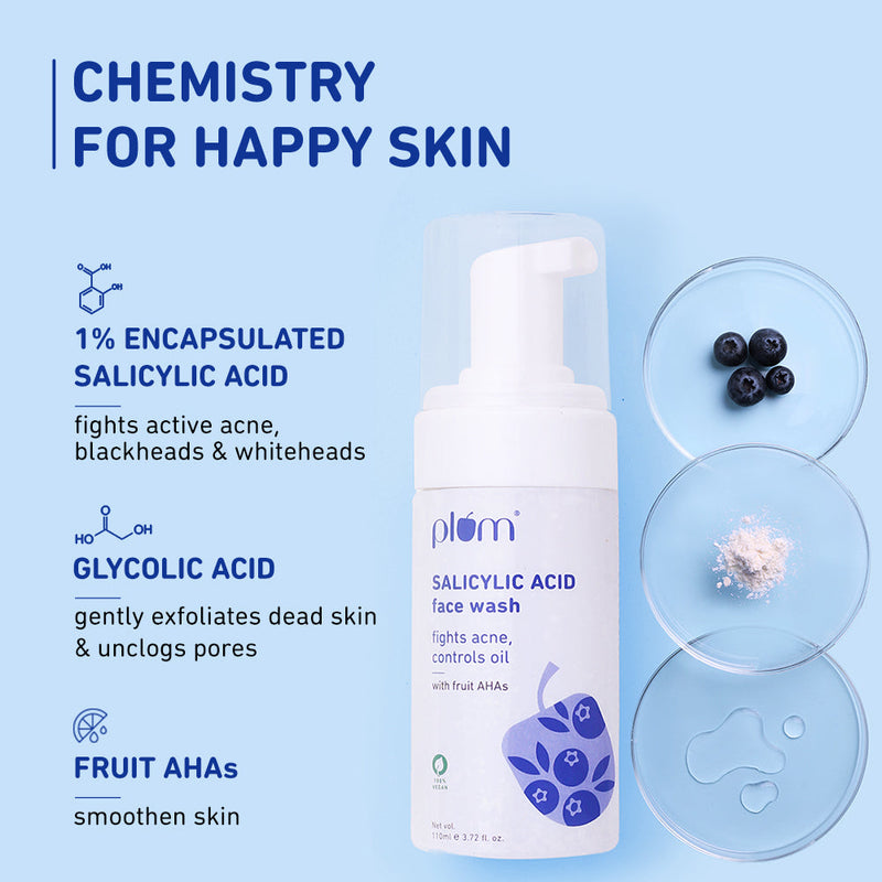 1% Encapsulated Salicylic Acid Foaming Face Wash for Acne