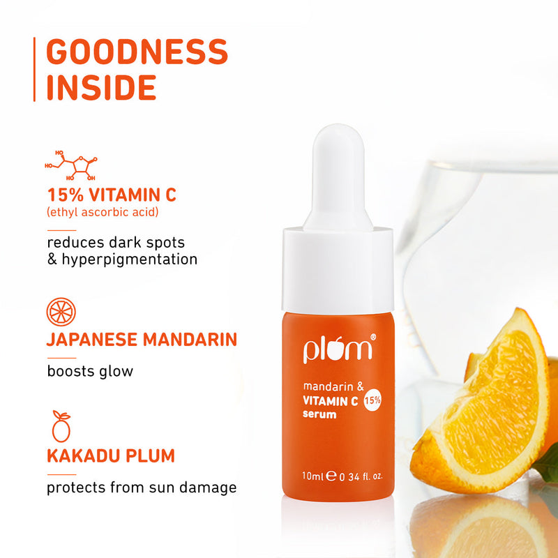 15% Vitamin C Face Serum with Mandarin | 10ml| Mini **
