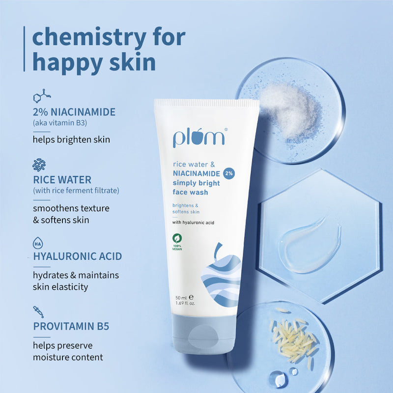 2% Niacinamide & Rice Water Simply Bright Face Wash (50 ml)