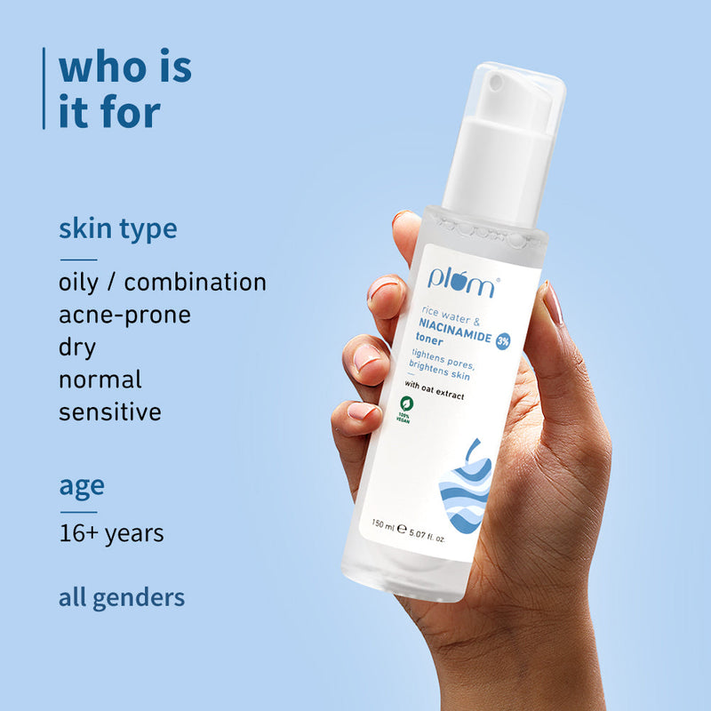 3% Niacinamide & Rice Water Toner for Bright Skin