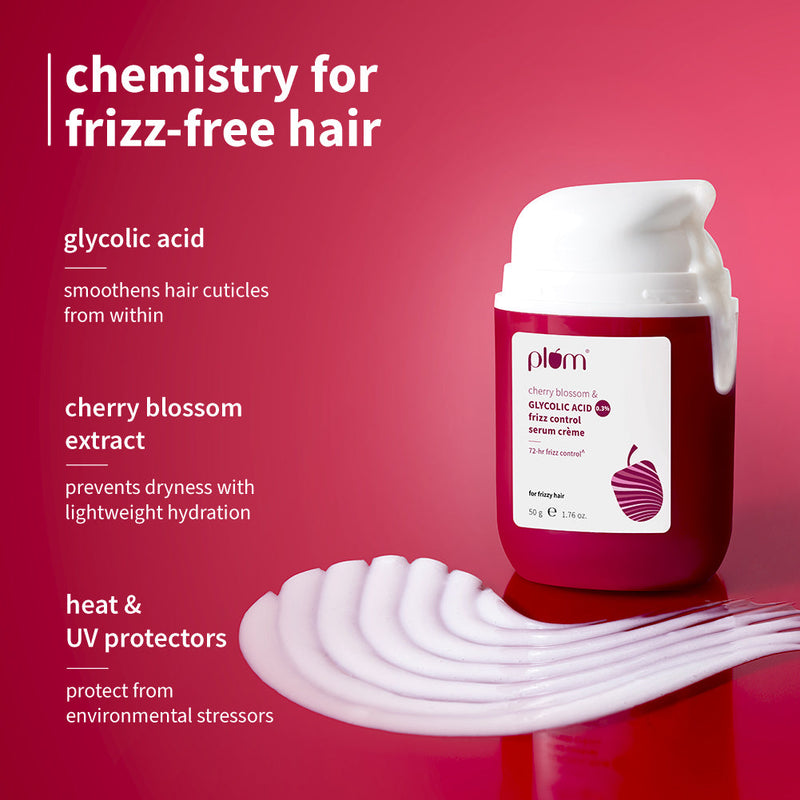 0.3% Glycolic Acid & Cherry Blossom Frizz Control Serum Creme
