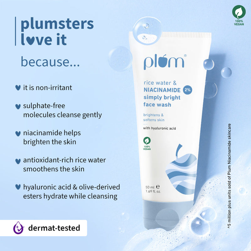 2% Niacinamide & Rice Water Simply Bright Face Wash (50 ml)