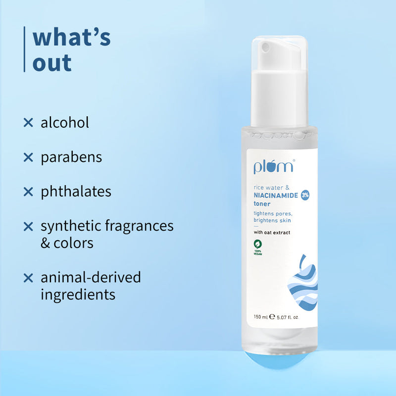 3% Niacinamide & Rice Water Toner for Bright Skin