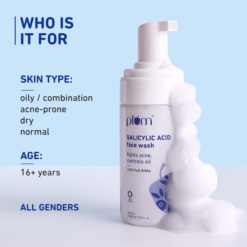 1% Encapsulated Salicylic Acid Foaming Face Wash for Acne