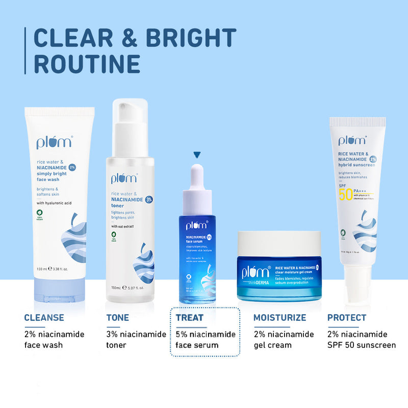 5% Niacinamide & Rice Water Brightening Face Serum