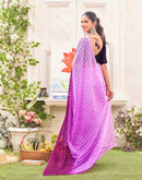 Ready To Wear Pink Chiffon Ombre Zari Stripe Saree 