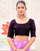 Ready To Wear Pink Chiffon Ombre Zari Stripe Saree 