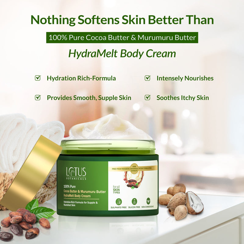100% Pure Cocoa Butter & Murumuru Butter HydraMelt Body Cream