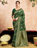 Green Silk Woven Banarasi Saree