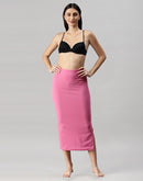 Pink Coloured Lycra Solid Saree Shapewear
