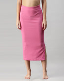 Pink Coloured Lycra Solid Saree Shapewear
