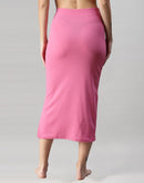 Pink Coloured Lycra Solid Saree Shapewear