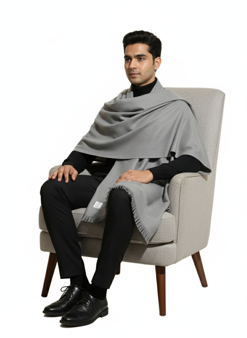 KRITI Woolen Plain Lohi Grey Color For Male
