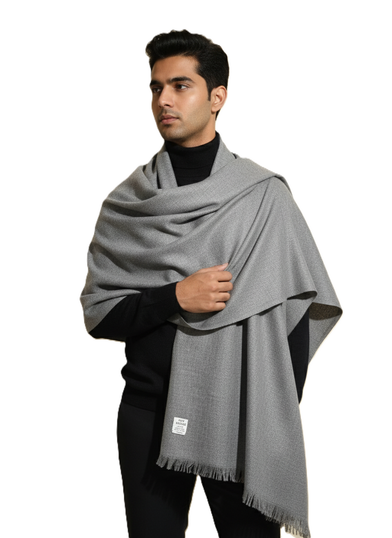KRITI Woolen Plain Lohi Grey Color For Male