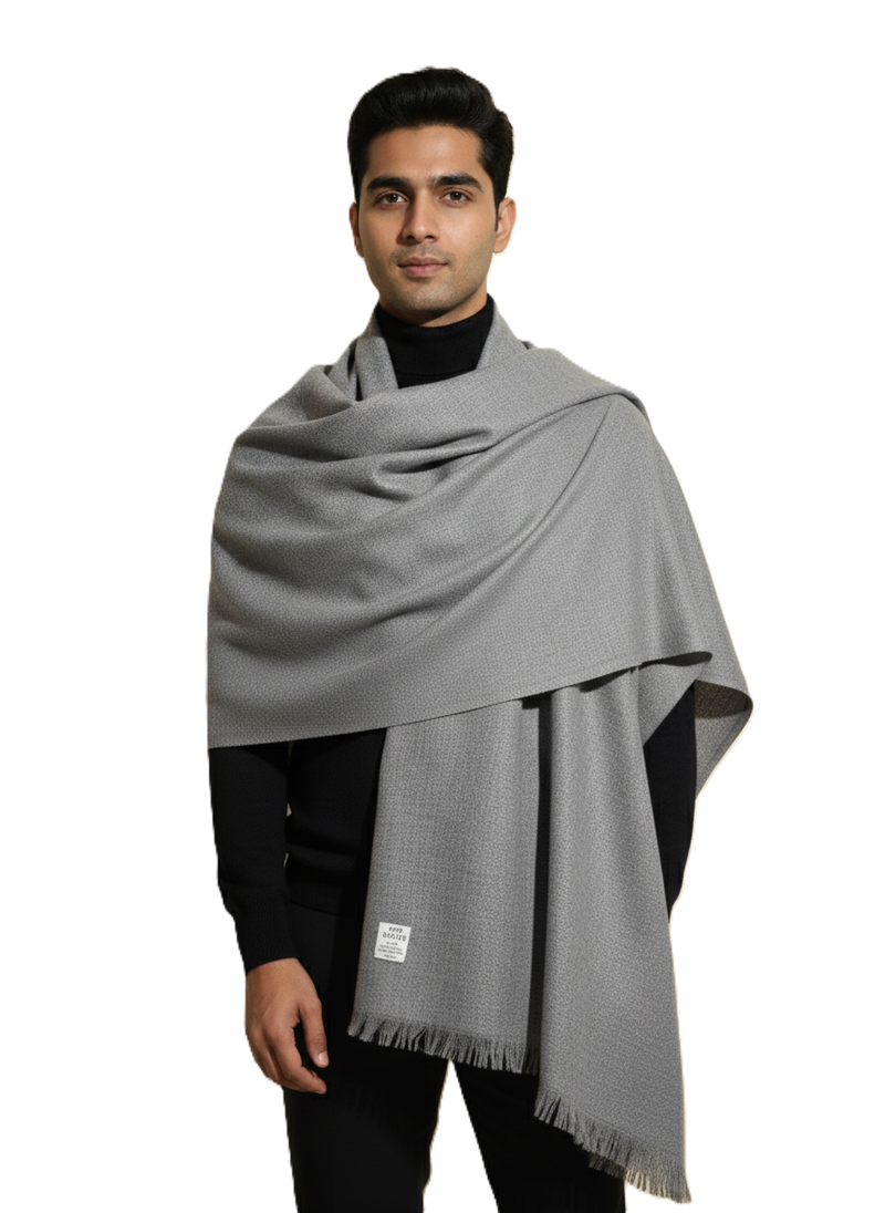 KRITI Woolen Plain Lohi Grey Color For Male