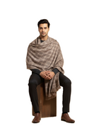 KRITI Woolen Check Design Lohi Cream Color For Male