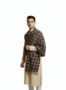 KRITI Woolen Check Design Lohi Brown Color For Male