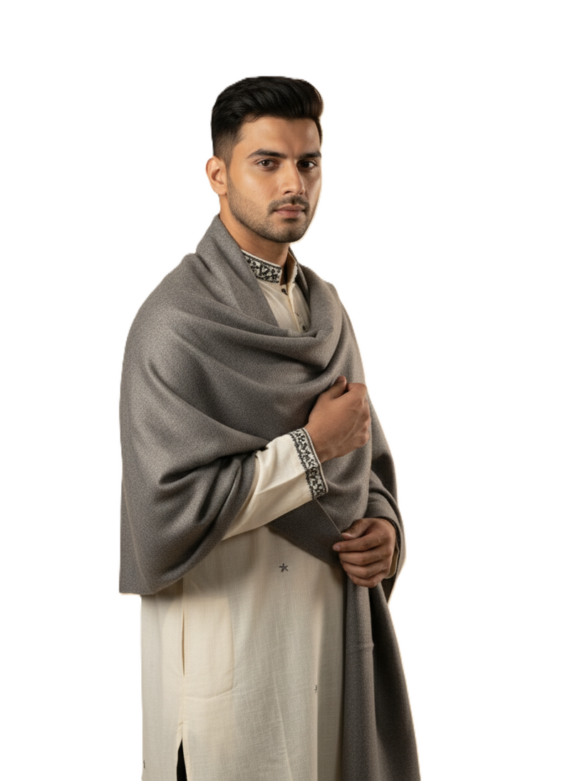 KRITI Woolen Plain Lohi Grey Color For Male