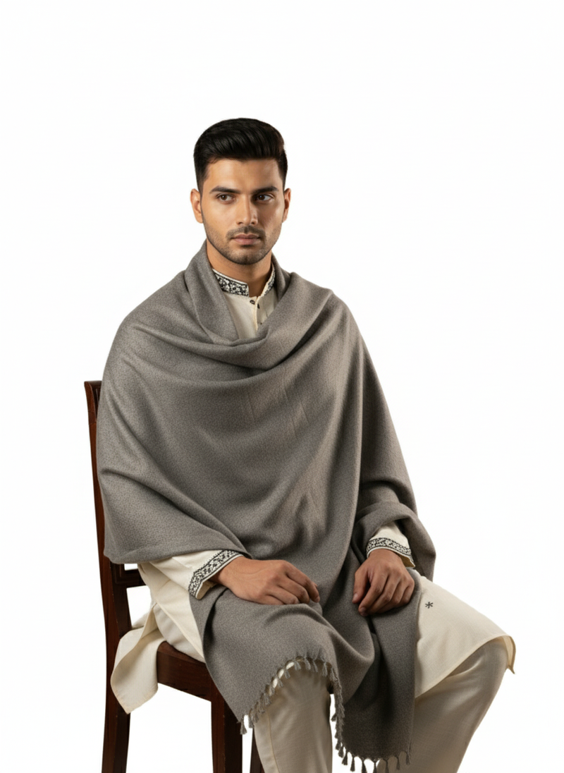 KRITI Woolen Plain Lohi Grey Color For Male