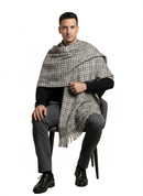 KRITI Woolen Check Pattern Lohi Black and White Color For Male