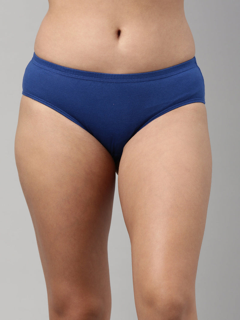 Amelie 101 Solid Soft Cotton Hipster Panty for Women - Assorted Colours AS04