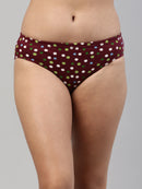 Amelie 102 Printed Cotton Hipster Panty for Women - Assorted Colours AS04