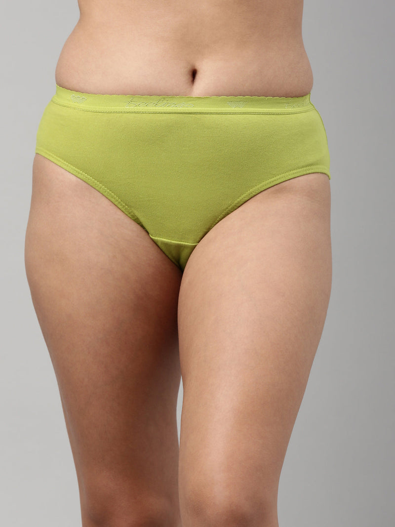 Amelie 103 Solid Outer Elastic Cotton Hipster Panty - Assorted Colours AS01