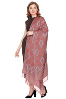 KRITI Diamond Design Woollen Peach Color Stole For Girl