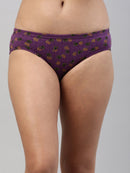 Amelie 102 Printed Cotton Hipster Panty for Women - Assorted Colours AS02