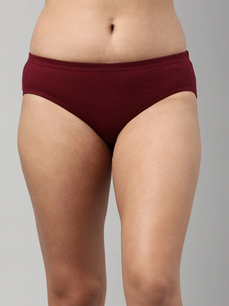 Amelie 101 Solid Soft Cotton Hipster Panty for Women - Assorted Colours AS02