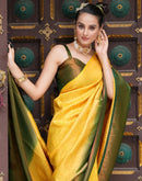 Yellow Silk Weaving Kanjivaram Saree