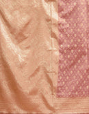 Light Salmon Pink Silk Woven Banarasi Saree