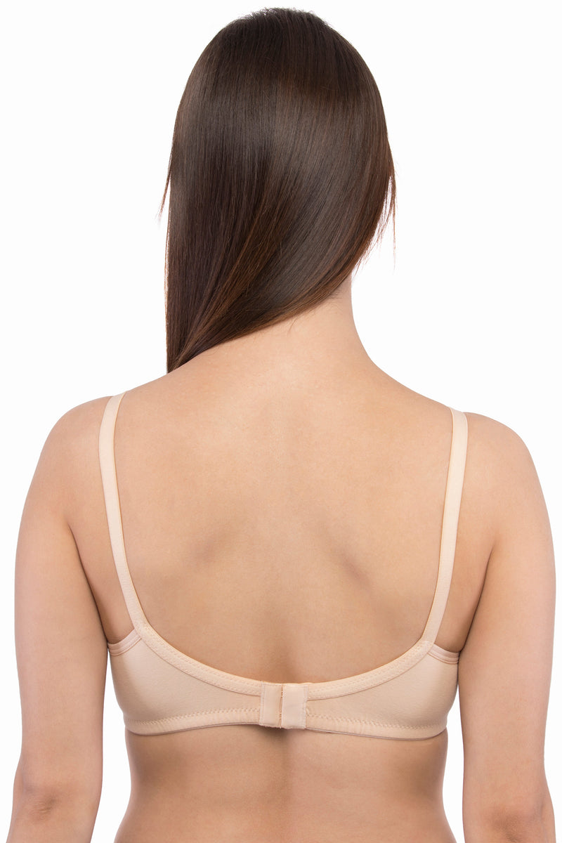 Women's Cotton Non-Padded Non-Wired Full-Coverage Essential Bra - Allure