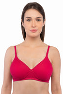Women's Cotton Lightly-Padded Non-Wired Medium-Coverage T-Shirt Bra - Elle