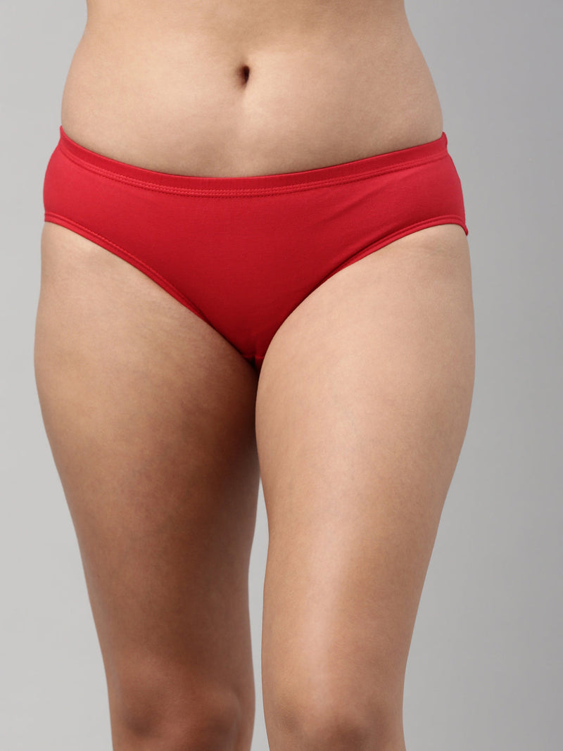 Amelie 101 Solid Soft Cotton Hipster Panty for Women - Assorted Colours AS04