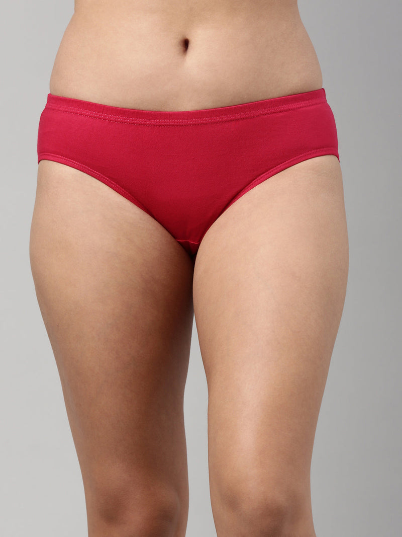 Amelie 101 Solid Soft Cotton Hipster Panty for Women - Assorted Colours AS03