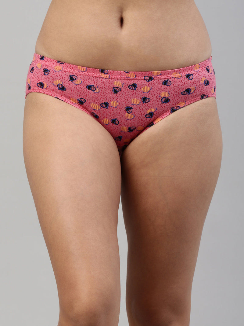 Amelie 102 Printed Cotton Hipster Panty for Women - Assorted Colours AS02