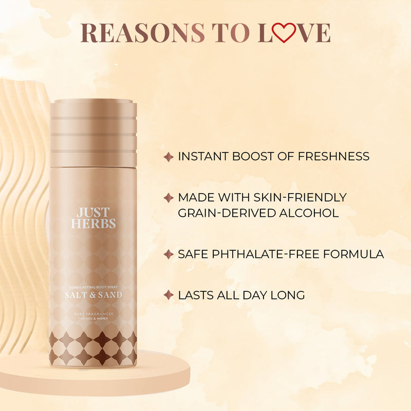 Long Lasting Salt and Sand Deodorant Body Spray For Men and Women - 150 ml