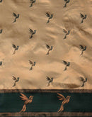 Beige Silk Woven Banarasi Saree