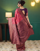 Red Silk Woven Banarasi Saree