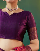 Red Silk Woven Banarasi Saree