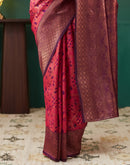 Red Silk Woven Banarasi Saree