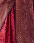 Red Silk Woven Banarasi Saree