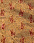 Beige Silk Blend Woven Saree