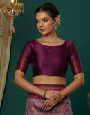 Lavender Silk Woven Banarasi Saree