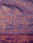 Lavender Silk Woven Banarasi Saree