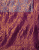 Lavender Silk Woven Banarasi Saree