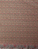 Beige Cotton Blend Printed Saree